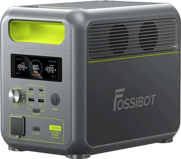 Station de charge solaire FOSSIBOT FBP1200 1200 W verte