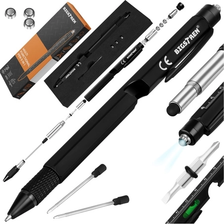 Stylo multifonction Bigstren 9 en 1 noir