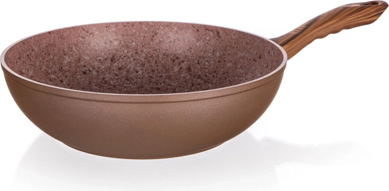 Wok poêle 28 cm avec revêtement antiadhésif Smart Stone Brick
