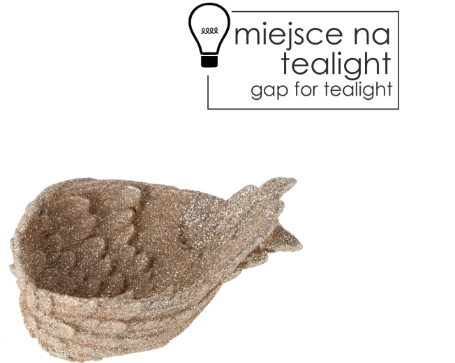 Bougeoir en céramique pour bougie chauffe-plat en forme d’ailes, blanc