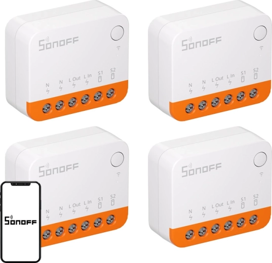Sonoff MINIR4 Extreme interrupteur Wi‑Fi intelligent (lot de 4 pièces)