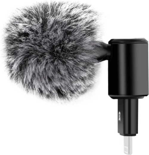 Microphone à condensateur omnidirectionnel Puluz avec connecteur 8 broches pour téléphones mobiles