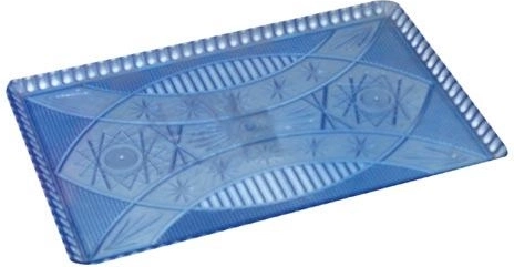 Plateau en plastique à motif cristallin 22 × 14 cm