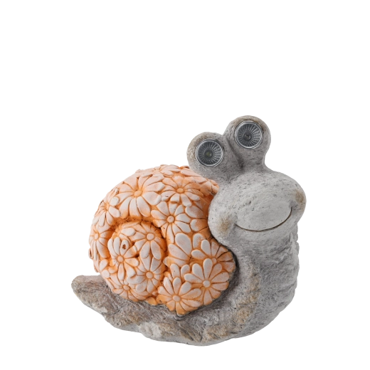 Escargot de jardin avec éclairage LED solaire dans les yeux