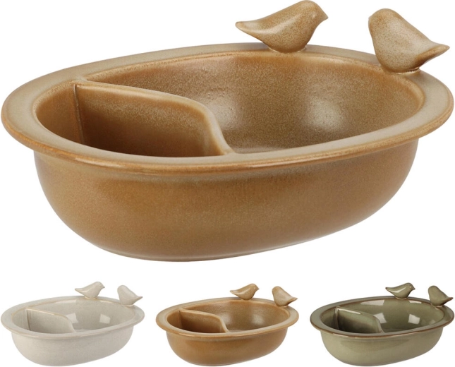 Abreuvoir et bain pour oiseaux en porcelaine, assortiment de couleurs