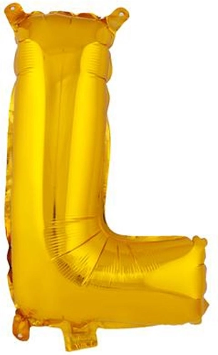Ballon en alu lettre L 30 cm doré TORO