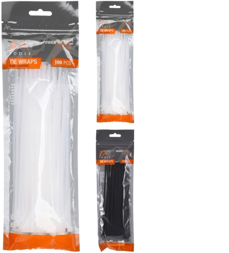 Colliers de serrage 200 × 2,5 mm, noirs