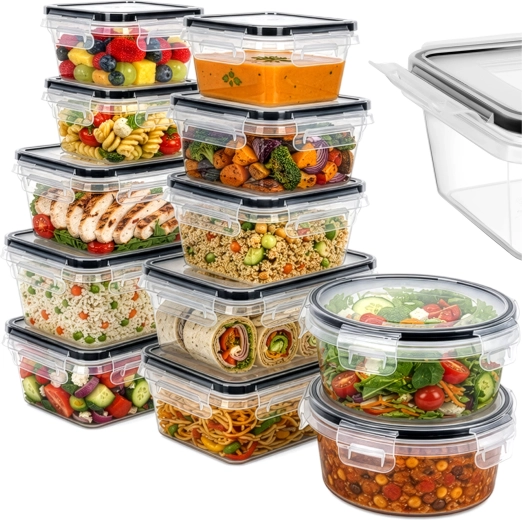 Ensemble de boîtes alimentaires Zortiva 12 pcs (sans BPA)