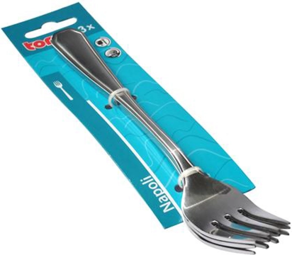 Fourchette de table en acier inoxydable TORO Napoli, lot de 3