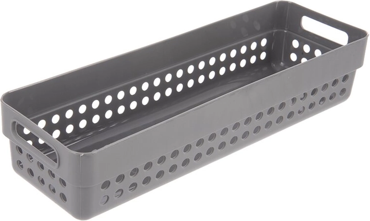 Panier de rangement Terra en plastique, gris