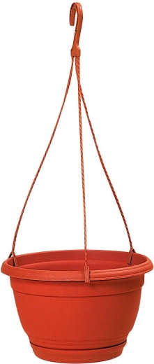 pot de fleurs suspendu en terre cuite