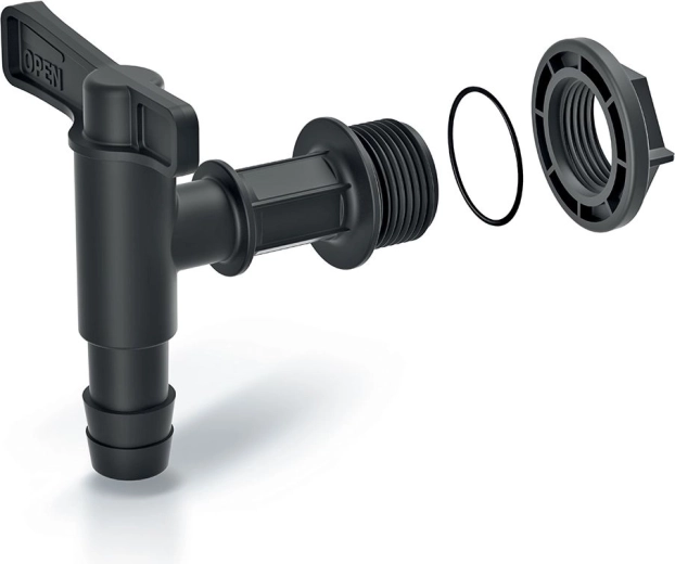 Robinet pour tonneau d’eau de pluie Cantap 1, noir