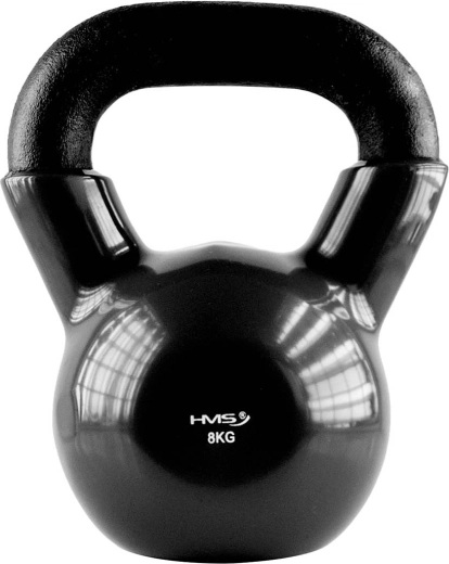 Kettlebell en vinyle HMS 8 kg, noir