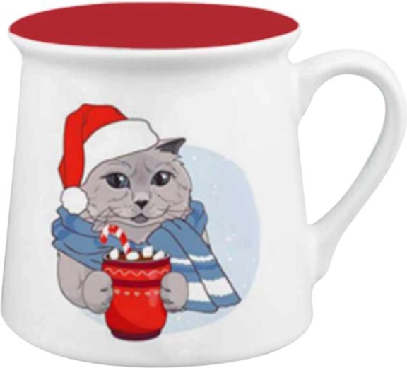 Mug de Noël en céramique Toro avec chat 290 ml