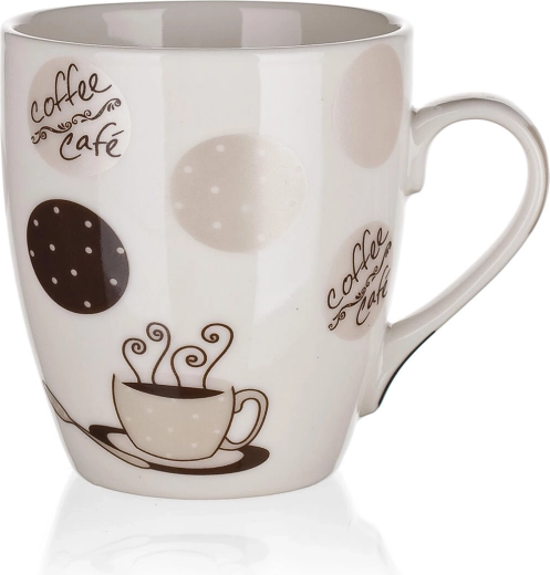 Tasse en céramique pour cappuccino 240 ml blanche