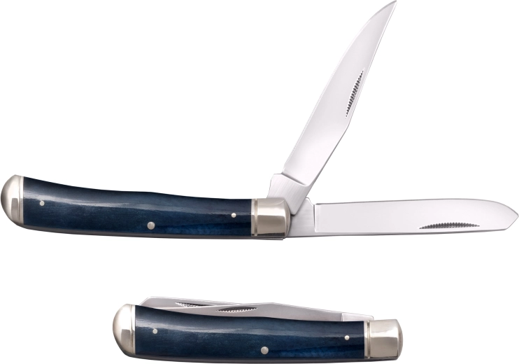Cold Steel Trapper Blue – couteau de poche à 2 lames, os bleu, 8,4 cm