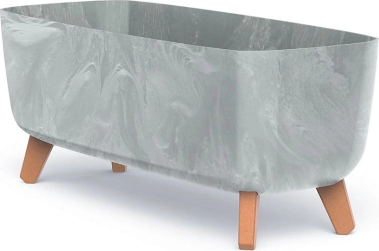 Jardinière Gracia Case effet béton 58 cm, gris