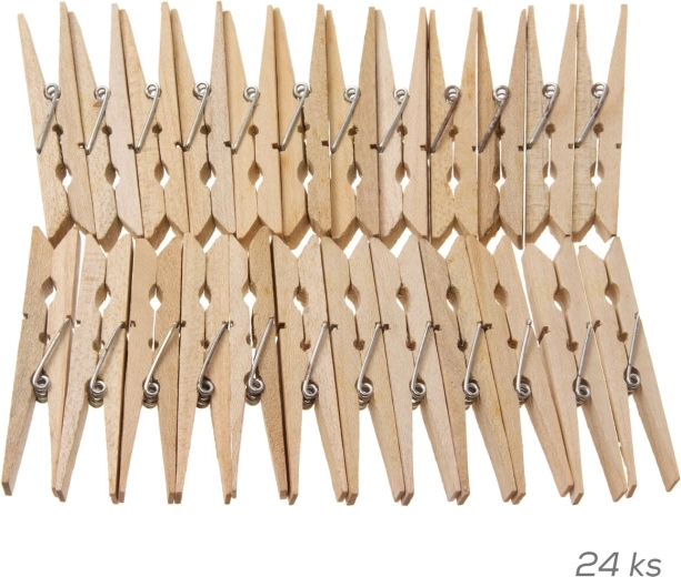 Pinces à linge en bois, 24 pièces