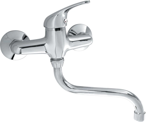 Mitigeur d’évier mural TITANIA IRIS, bec 220 mm, chrome