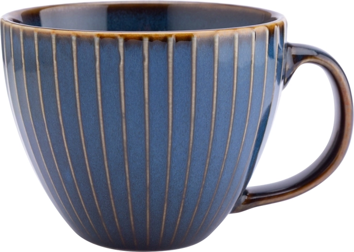 Altom Design mug en céramique Jumbo Reactive Stripes 450 ml bleu