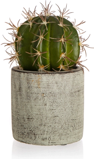 Cactus artificiel dans pot en béton 16 cm