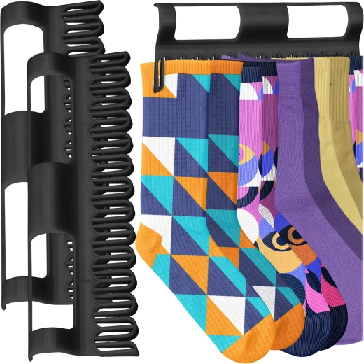 Porte-chaussettes pour étendoirs, 2 pièces, noir