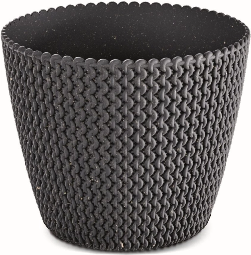 Cache-pot Splofy Eco Wood 13 cm anthracite