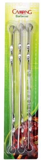 Brochettes de grillade en inox TORO 60 cm, lot de 6