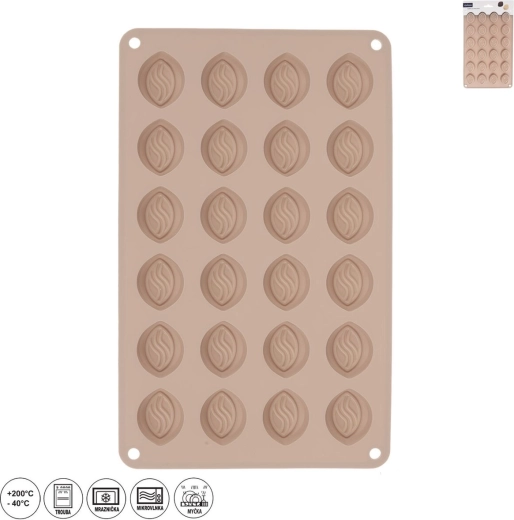 Moule en silicone pour pralines et chocolat, 24 cavités, beige