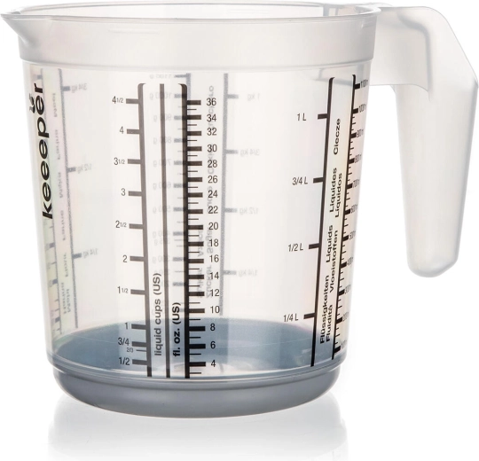 Verre doseur de cuisine 1 l transparent