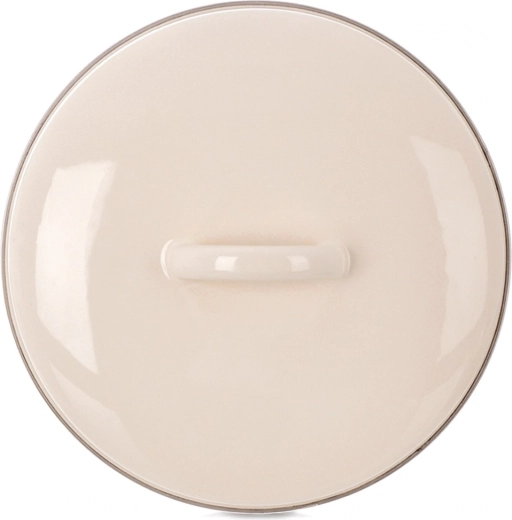 Couvercle crème émaillé 19 cm