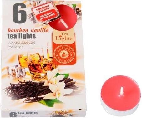 Bougies chauffe-plat parfumées Vanille Bourbon, 6 pcs