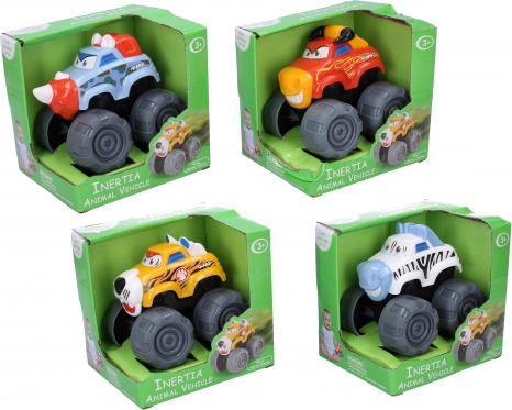Voiture tout-terrain Big Foot à motif animal, 12 cm