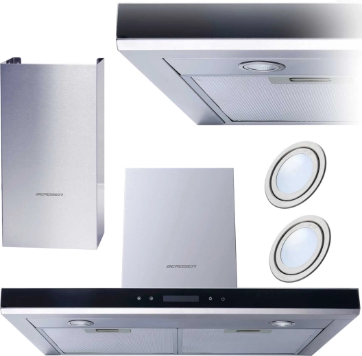 Hotte cheminées 60 cm BERDSEN Inox avec commande tactile