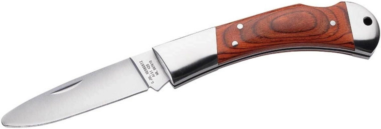 Couteau de poche pour enfants Herbertz à pointe ronde, 7,6 cm, bois pakkawood