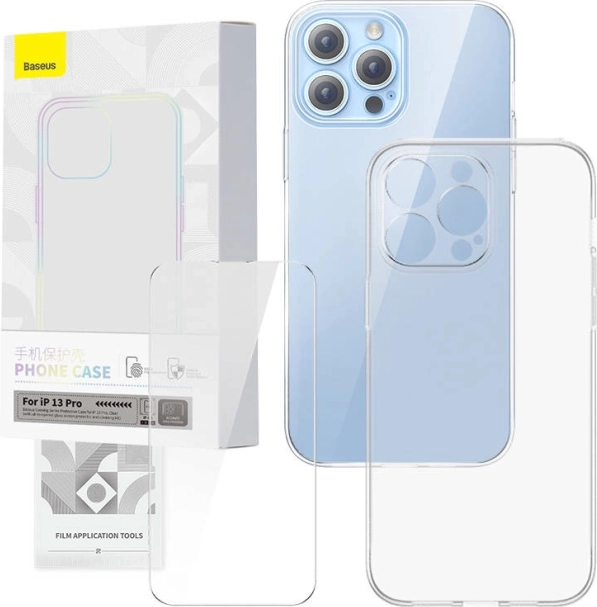 Coque transparente et verre trempé BASEUS Corning pour iPhone 13 Pro