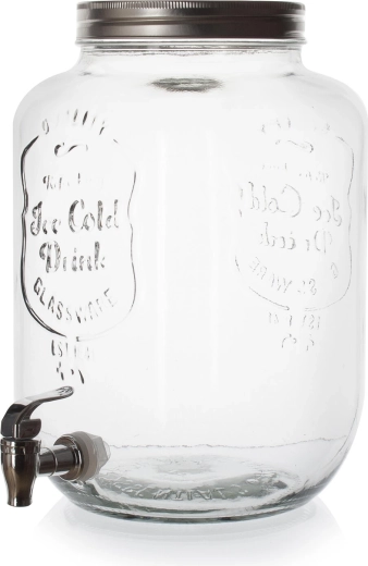 Distributeur de boissons en verre avec robinet 8 l WALT