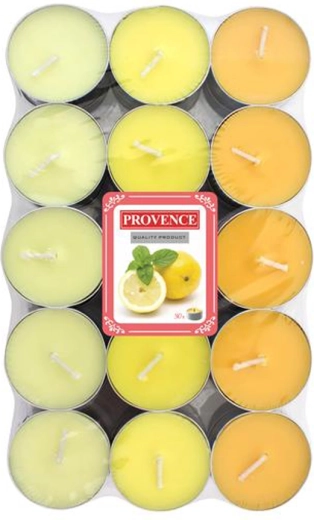 Bougies chauffe-plat Provence citron 30 pcs