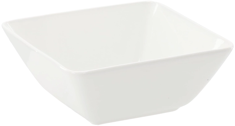 Bol carré en porcelaine 19 × 19 × 8 cm blanc