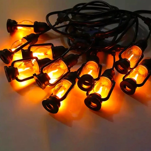 Guirlande lumineuse LED lanternes 5 m, blanc chaud