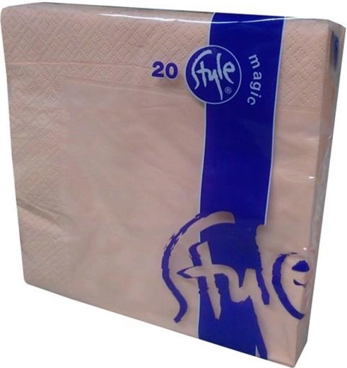 Serviettes en papier saumon 2 plis 33 × 33 cm, 20 pcs