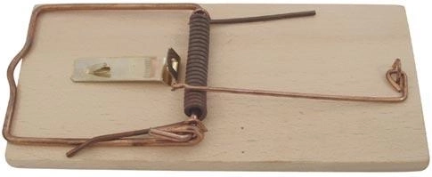 Piège à rats en bois avec porte-appât de sécurité