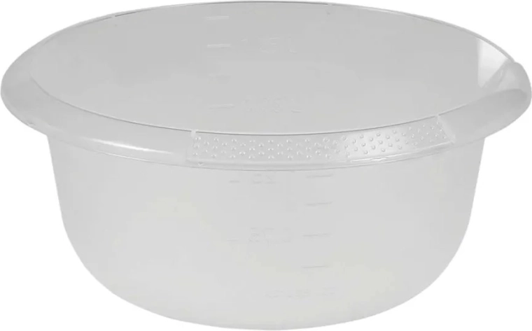 Bol rond transparent avec bec verseur 20 cm, 1,5 l