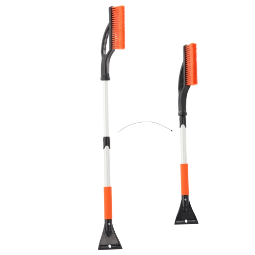 Racleur télescopique avec balai à neige 82–106 cm