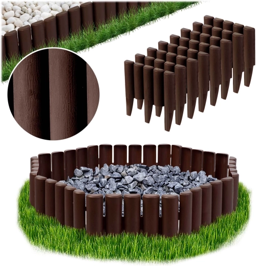 Bordure de jardin Plonos 2,2 m, marron
