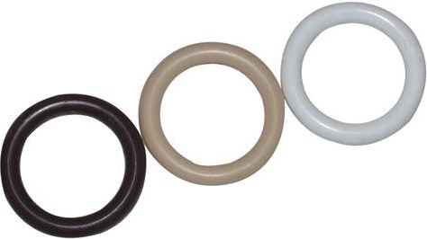 Anneaux en plastique pour tringles à rideaux, marron (10 pcs)