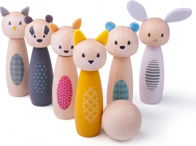 Quilles en bois animaux de la forêt BIGJIGS TOYS