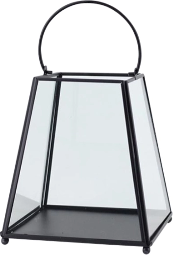 Lanterne conique en métal avec verre 17 × 17 × 19,5 cm