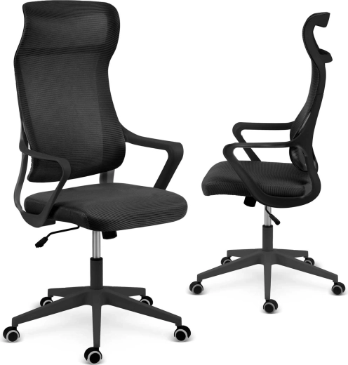 Chaise de bureau en micro-maille Sofotel Labi noire