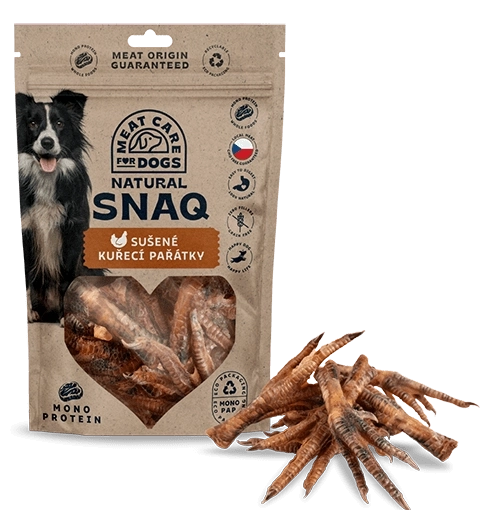 Pattes de poulet séchées pour chiens 100 g